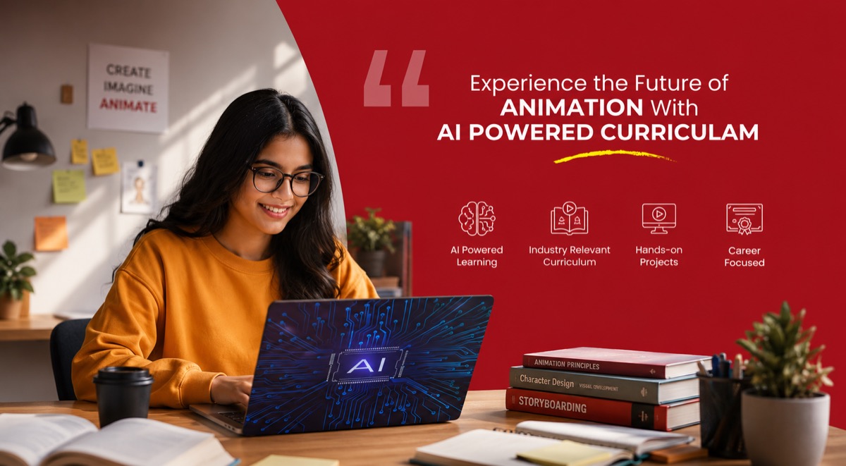 VEDA College AI Powered Animation Curriculum Banner